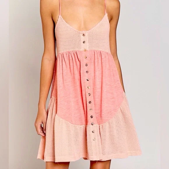 POL Coral Pink Mini Flowy Sundress - Picture 9 of 14